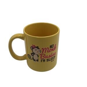Rainforest Cafe No Monkey Business I'm Sleeping Yellow Mug